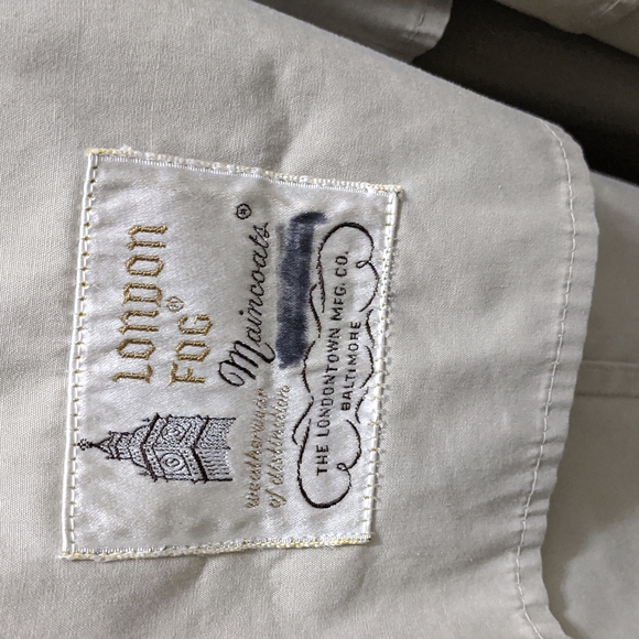 London Fog Beige Trench Coat Shell Coat Size 44L - see description - Picture 5 of 14